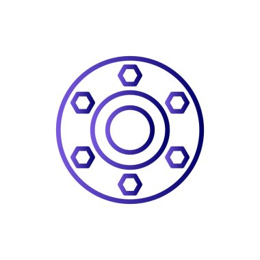 Flange simgesi, vektör illüstrasyonu