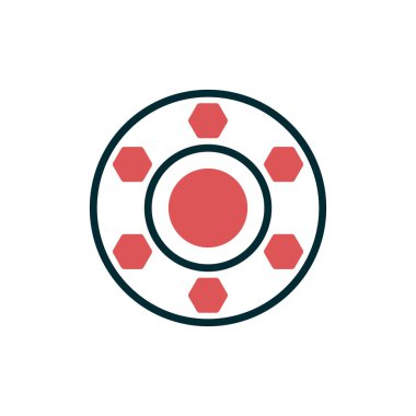 Flange simgesi, vektör illüstrasyonu