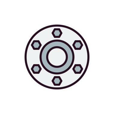 Flange simgesi, vektör illüstrasyonu