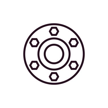 Flange simgesi, vektör illüstrasyonu