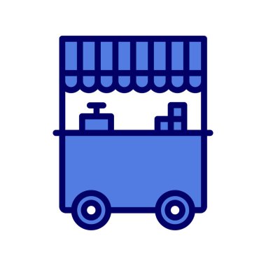 Yiyecek oyalama simgesi, vektör illüstrasyonu 