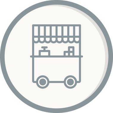 Yiyecek oyalama simgesi, vektör illüstrasyonu 