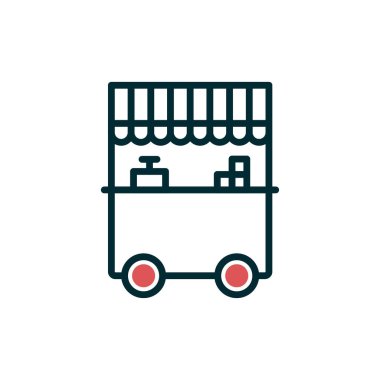 Yiyecek oyalama simgesi, vektör illüstrasyonu 