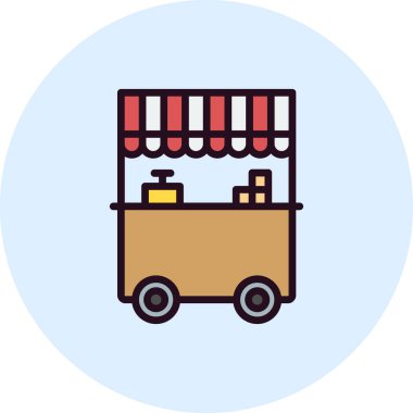 Yiyecek oyalama simgesi, vektör illüstrasyonu 