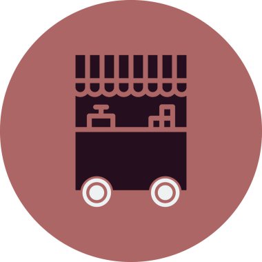 Yiyecek oyalama simgesi, vektör illüstrasyonu 