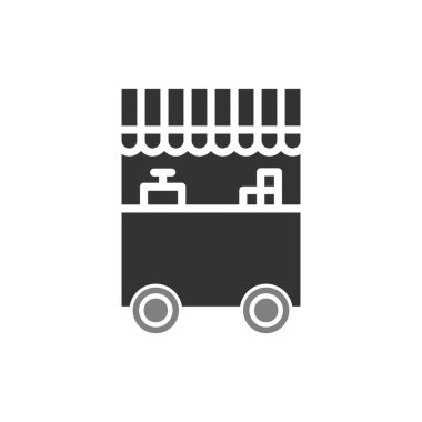 Yiyecek oyalama simgesi, vektör illüstrasyonu 