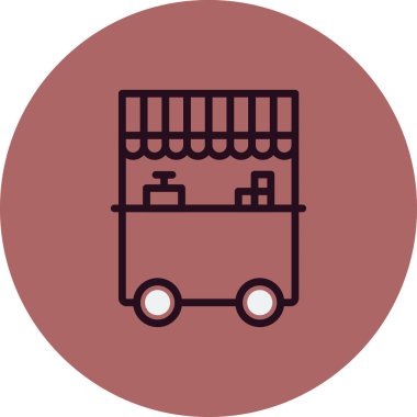 Yiyecek oyalama simgesi, vektör illüstrasyonu 