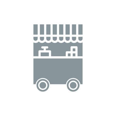 Yiyecek oyalama simgesi, vektör illüstrasyonu 