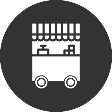 Yiyecek oyalama simgesi, vektör illüstrasyonu 