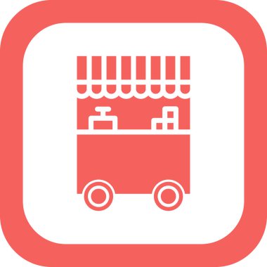 Yiyecek oyalama simgesi, vektör illüstrasyonu 