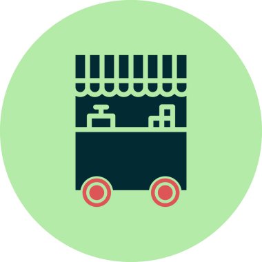 Yiyecek oyalama simgesi, vektör illüstrasyonu 