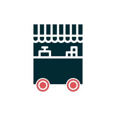 Yiyecek oyalama simgesi, vektör illüstrasyonu 