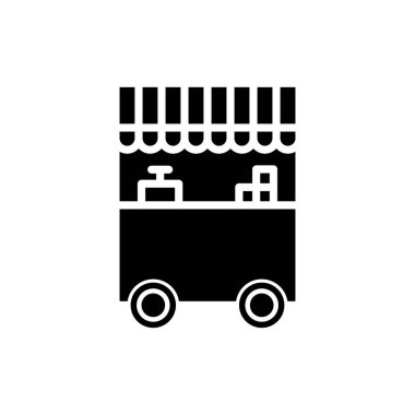 Yiyecek oyalama simgesi, vektör illüstrasyonu 