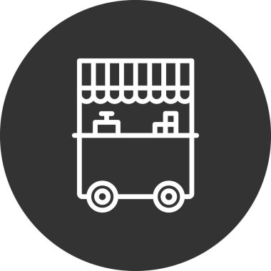 Yiyecek oyalama simgesi, vektör illüstrasyonu 