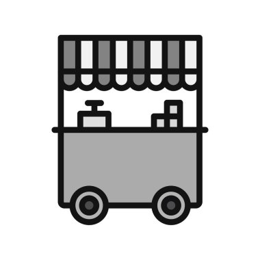 Yiyecek oyalama simgesi, vektör illüstrasyonu 