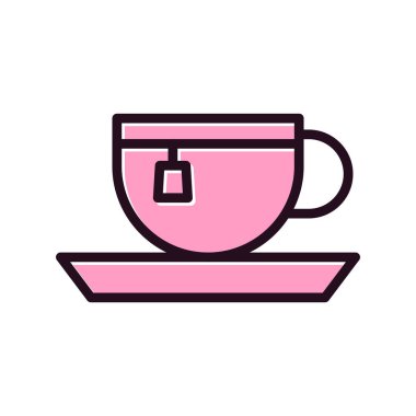 yeşil çay fincanı ikonu vektör illüstrasyonu