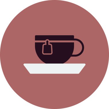 yeşil çay fincanı ikonu vektör illüstrasyonu