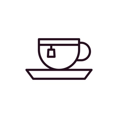 yeşil çay fincanı ikonu vektör illüstrasyonu