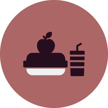 Beslenme kutusu simgesi vektör illüstrasyonu