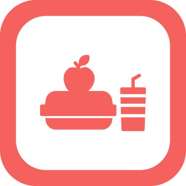 Beslenme kutusu simgesi vektör illüstrasyonu