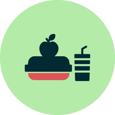 Beslenme kutusu simgesi vektör illüstrasyonu