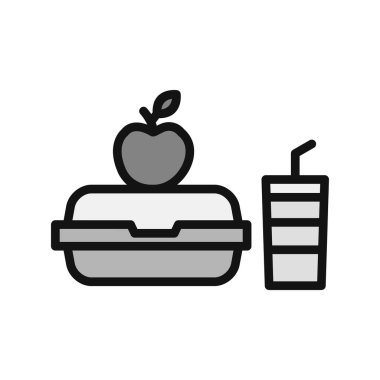 Beslenme kutusu simgesi vektör illüstrasyonu
