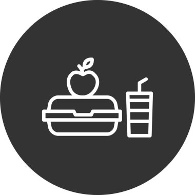 Beslenme kutusu simgesi vektör illüstrasyonu