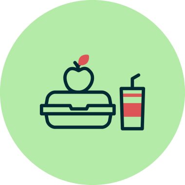 Beslenme kutusu simgesi vektör illüstrasyonu