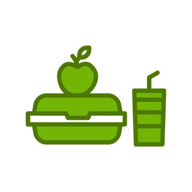 Beslenme kutusu simgesi vektör illüstrasyonu