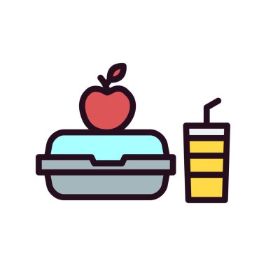 Beslenme kutusu simgesi vektör illüstrasyonu