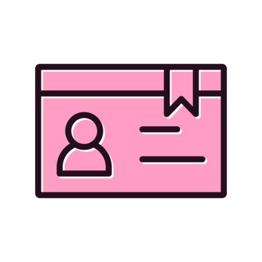 Üyelik kartı simgesi, vektör illüstrasyonu