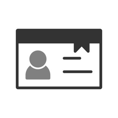 Üyelik kartı simgesi, vektör illüstrasyonu