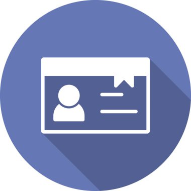 Üyelik kartı simgesi, vektör illüstrasyonu