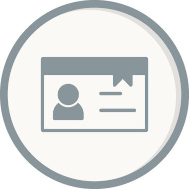 Üyelik kartı simgesi, vektör illüstrasyonu