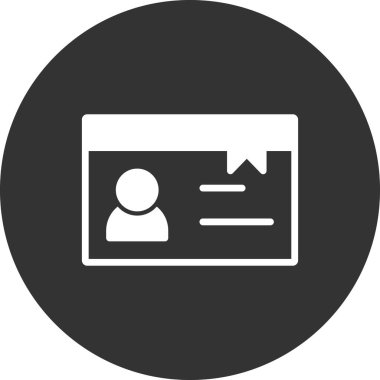 Üyelik kartı simgesi, vektör illüstrasyonu