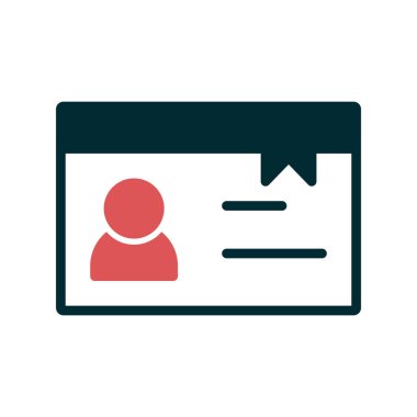 Üyelik kartı simgesi, vektör illüstrasyonu