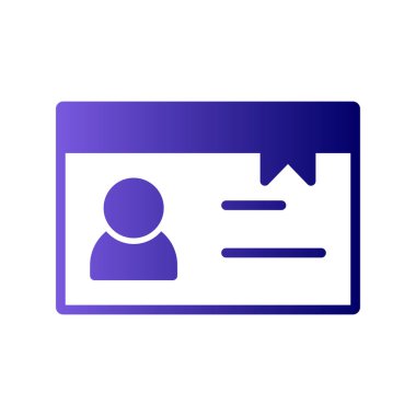 Üyelik kartı simgesi, vektör illüstrasyonu