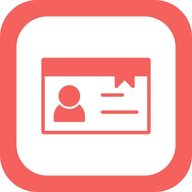 Üyelik kartı simgesi, vektör illüstrasyonu