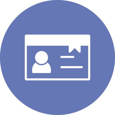 Üyelik kartı simgesi, vektör illüstrasyonu