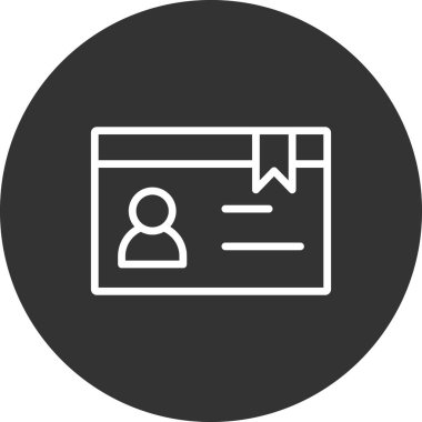 Üyelik kartı simgesi, vektör illüstrasyonu