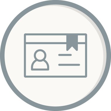 Üyelik kartı simgesi, vektör illüstrasyonu