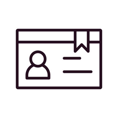 Üyelik kartı simgesi, vektör illüstrasyonu