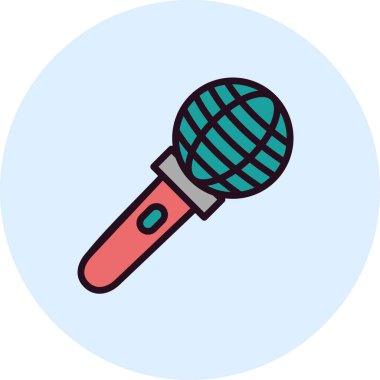 mikrofon simgesi, vektör sanat çizimi