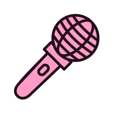 mikrofon simgesi, vektör sanat çizimi