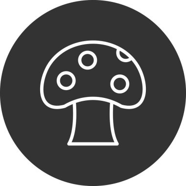 mantar resim simgesi, vektör illüstrasyonu