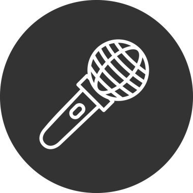 mikrofon simgesi, vektör sanat çizimi