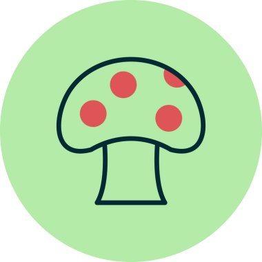 mantar resim simgesi, vektör illüstrasyonu