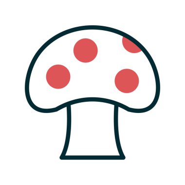 mantar resim simgesi, vektör illüstrasyonu