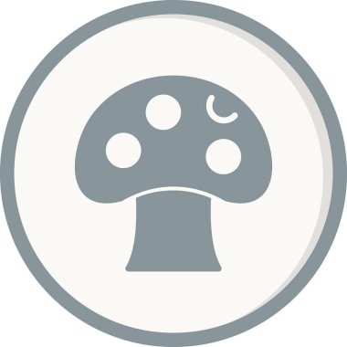 mantar resim simgesi, vektör illüstrasyonu