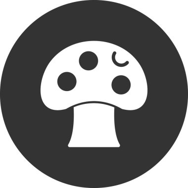 mantar resim simgesi, vektör illüstrasyonu